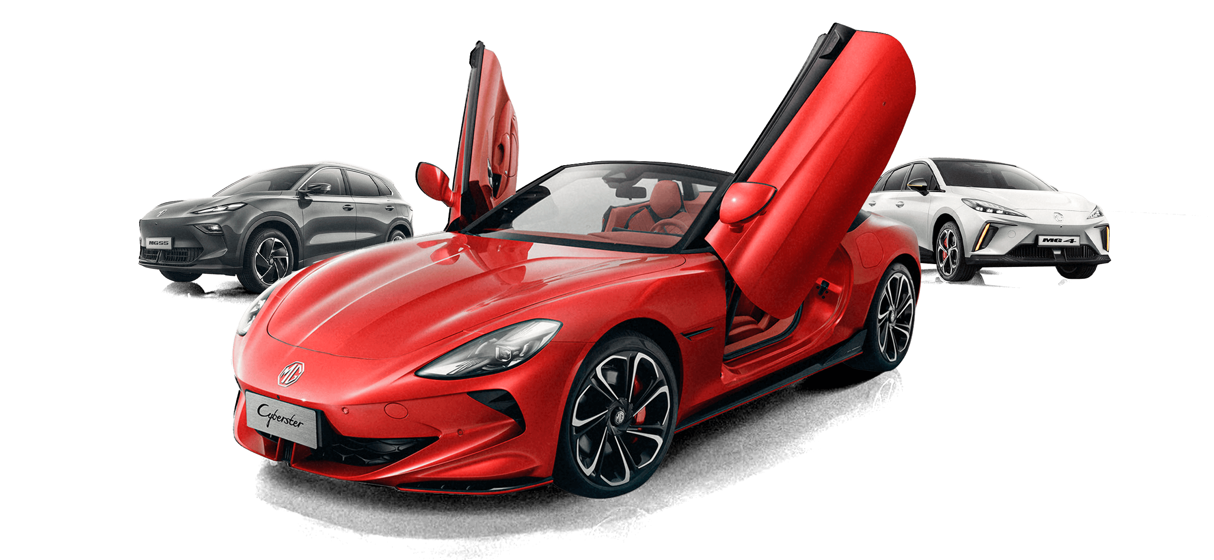 Frota de veículos MG Motor - MG Cyberster, MGS5 e MG4 Frota de veículos MG Motor - MG Cyberster, MGS5 e MG4